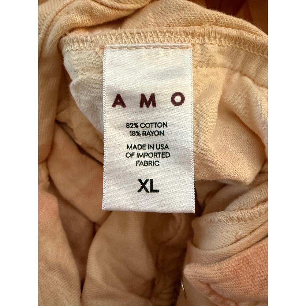 AMO Romper Women's XL Sherbert Tie Dye Denim Long Sleeve Utility Coverall - Picture 9 of 10